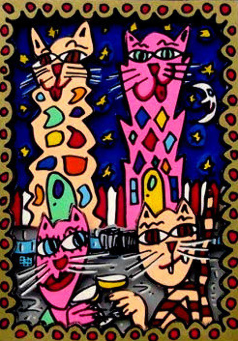 Kitty Cocktail 1994 3-D Limited Edition Print by James Rizzi