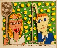 She Likes Tennis - He Likes Golf 1997 3-D Limited Edition Print by James Rizzi - 2 She Likes Tennis - He Likes Golf 1997 3-D Limited Edition Print by James Rizzi - 2