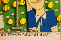 She Likes Tennis - He Likes Golf 1997 3-D Limited Edition Print by James Rizzi - 4 She Likes Tennis - He Likes Golf 1997 3-D Limited Edition Print by James Rizzi - 4