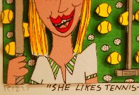 She Likes Tennis - He Likes Golf 1997 3-D Limited Edition Print by James Rizzi - 3