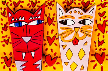You're the Cats Meow 3-D 1990 Limited Edition Print - James Rizzi