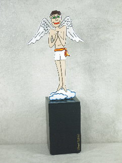 Guardian Angel Porcelain Sculpture 11 in  Sculpture - James Rizzi