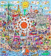 Big Apple is Big on Coney Island 1999 Lithograph 14x13 by James Rizzi ...