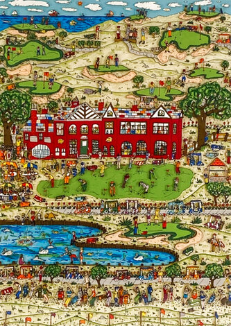 Daddys Country Club 3-D 1989 Limited Edition Print - James Rizzi