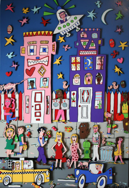 Movin Up 3-D 1990 Limited Edition Print by James Rizzi