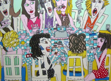 Tea Party 3-D 1990 Limited Edition Print - James Rizzi Tea Party 3-D 1990 Limited Edition Print - James Rizzi