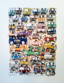 Gridlock 3-D 1982 Limited Edition Print - James Rizzi Gridlock 3-D 1982 Limited Edition Print - James Rizzi