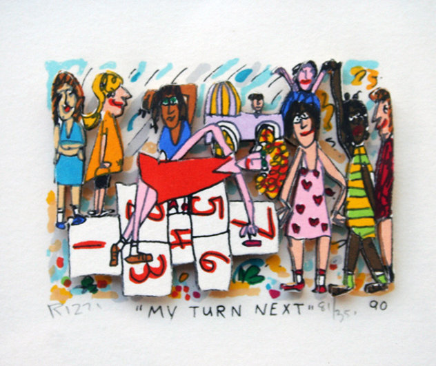 My Turn Next 3-D 1990 Limited Edition Print by James Rizzi