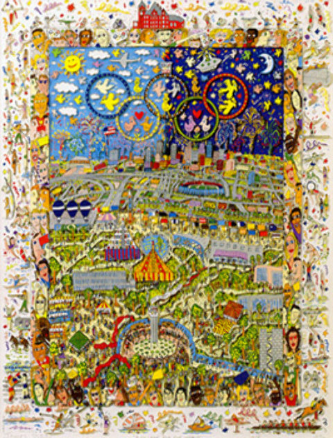 A Village For the World 3-D 1996 Limited Edition Print by James Rizzi