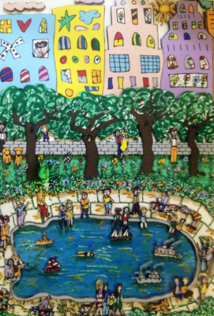 Park Pond 3-D 1984 Limited Edition Print by James Rizzi