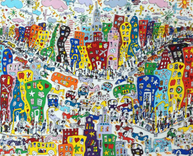 Crosstown Traffic 3-D 1983 Limited Edition Print by James Rizzi