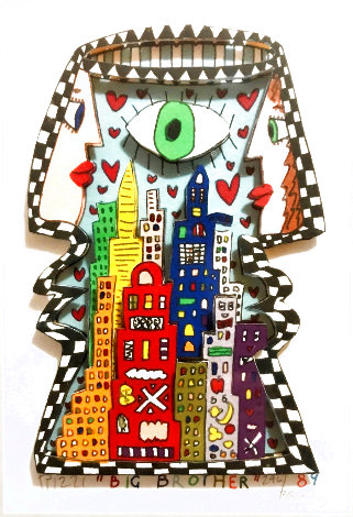 Big Brother TV Show 1989 3-D Limited Edition Print - James Rizzi