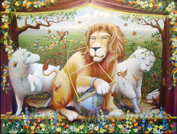 Freedoms Arrival 2010 37x47 Huge Original Painting - Robert Anderson Freedoms Arrival 2010 37x47 Huge Original Painting - Robert Anderson