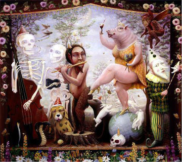 Glimpse into Eternity 2010 38x40 Original Painting - Robert Anderson Glimpse into Eternity 2010 38x40 Original Painting - Robert Anderson