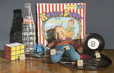 Its Howdy Doody Time 2013 - 12x18 Acrylic Original Painting - Robert S. Brown