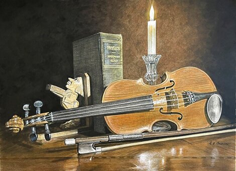Just Fiddling Around 2023 - 13x18 - Acrylic Painting Original Painting - Robert S. Brown