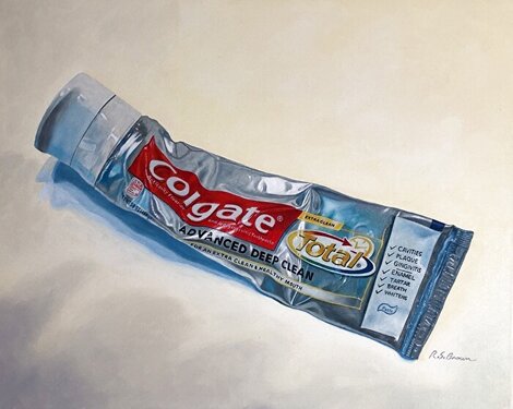 Brushing Up 2017 - 23x33 Dentist  Oil Painting Original Painting - Robert S. Brown