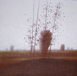 Afternoon Sun 1980 22x22 Original Painting - Robert Kipniss Afternoon Sun 1980 22x22 Original Painting - Robert Kipniss