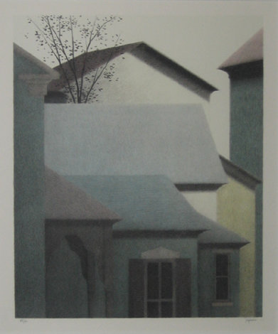 Rooftops, Elsah Limited Edition Print - Robert Kipniss