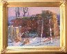 Winter Haystack 2001 16x20 Original Painting by Robert Moore - 1