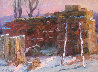 Winter Haystack 2001 16x20 Original Painting by Robert Moore - 0