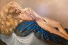 Reclining Beautiful Blonde 1969 32x44 Huge Original Painting by Roberto Lupetti - 0