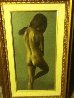 Untitled (Standing Nude Woman) 49x32 Huge Original Painting by Roberto Lupetti - 1