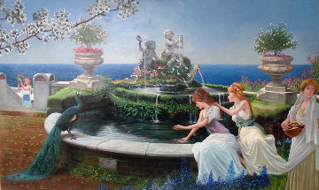 Rebirth of the Renaissance 1987 44x68 Super Huge Original Painting - Roberto Lupetti Rebirth of the Renaissance 1987 44x68 Super Huge Original Painting - Roberto Lupetti