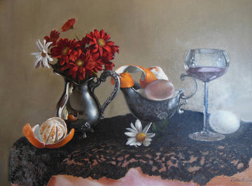 Untitled (Still Life) 30x40 Original Painting - Roberto Lupetti Untitled (Still Life) 30x40 Original Painting - Roberto Lupetti