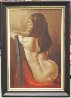 Sitting Nude 30x20 Original Painting by Roberto Lupetti - 1