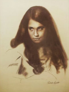 Girl Portrait 31x25 Original Painting - Roberto Lupetti Girl Portrait 31x25 Original Painting - Roberto Lupetti