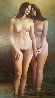 Nude Women in Pond 36x24 Original Painting by Roberto Lupetti - 0