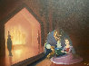 Reading by the Fire 2015 30x33 Original Painting by Rob Kaz - 0
