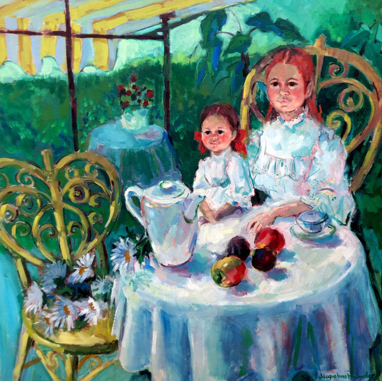 Untitled Portrait of a Young Girl Oil on Canvas 30x30 by Jacqueline ...