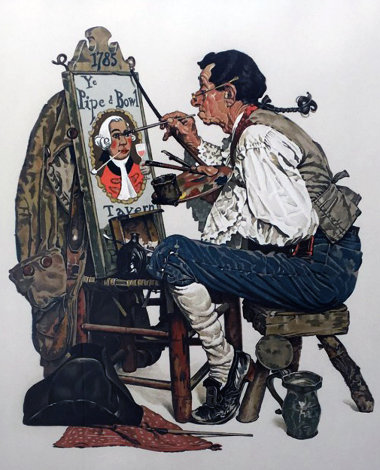Ye Pipe And Bowl 1976 Limited Edition Print - Norman Rockwell