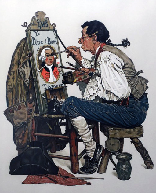 Ye Pipe And Bowl 1976 Limited Edition Print by Norman Rockwell