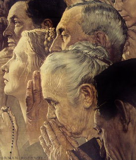 Freedom To Worship War Poster 1943 Limited Edition Print - Norman Rockwell