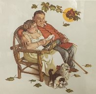 Four Ages of Love - Fondly Do We Remember AP 1977 Limited Edition Print by Norman Rockwell - 4 Four Ages of Love - Fondly Do We Remember AP 1977 Limited Edition Print by Norman Rockwell - 4