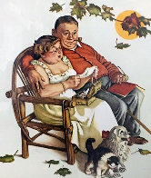 Four Ages of Love - Fondly Do We Remember AP 1977 Limited Edition Print by Norman Rockwell - 1 Four Ages of Love - Fondly Do We Remember AP 1977 Limited Edition Print by Norman Rockwell - 1