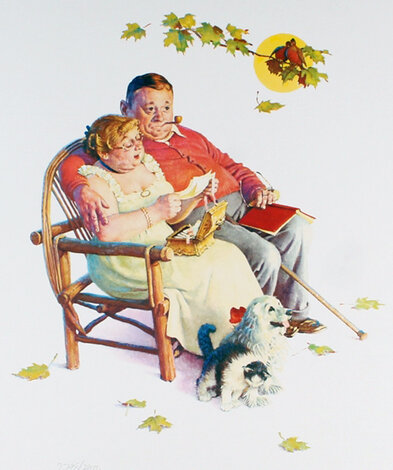 Four Ages of Love - Fondly Do We Remember AP 1977 - HS Limited Edition Print - Norman Rockwell