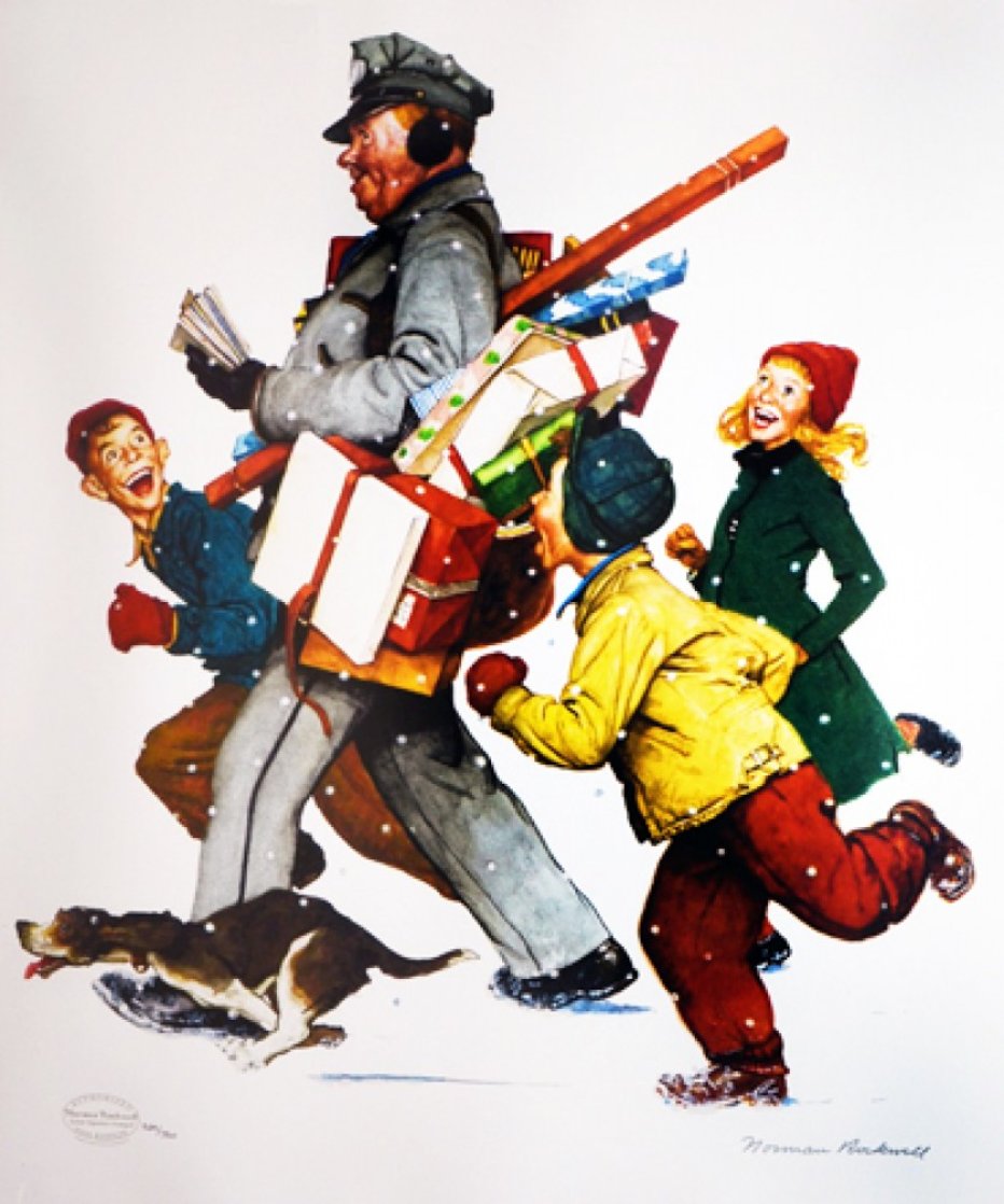 Jolly Postman 2005 Limited Edition Print by Norman Rockwell Jolly Postman 2005 Limited Edition Print by Norman Rockwell