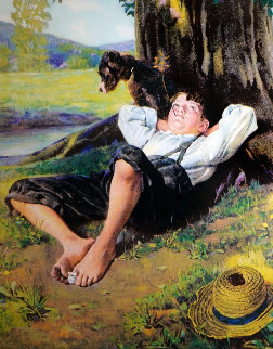 Boy Under Tree 2005 Limited Edition Print - Norman Rockwell Boy Under Tree 2005 Limited Edition Print - Norman Rockwell