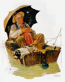 Gone Fishing 2005 Limited Edition Print - Norman Rockwell Gone Fishing 2005 Limited Edition Print - Norman Rockwell