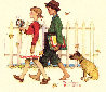 School Walk  AP 1976 Limited Edition Print by Norman Rockwell - 0