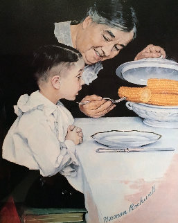 City Boy, Country Boy, Last Ear of Corn, Childhood Memories Suite of 4 Limited Edition Print - Norman Rockwell