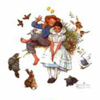 Spring, from Four Ages of Love Suite 1977 Limited Edition Print - Norman Rockwell