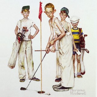 Four Sporting Boys: Golf 2012 Limited Edition Print - Norman Rockwell Four Sporting Boys: Golf 2012 Limited Edition Print - Norman Rockwell