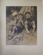 Tom Sawyer, First Smoke AP 1935 Limited Edition Print by Norman Rockwell - 6 Tom Sawyer, First Smoke AP 1935 Limited Edition Print by Norman Rockwell - 6