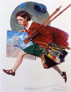 Wet Paint 1973 Limited Edition Print - Norman Rockwell Wet Paint 1973 Limited Edition Print - Norman Rockwell