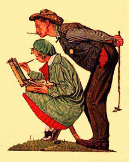 Hayseed Critic 1976 Limited Edition Print by Norman Rockwell Hayseed Critic 1976 Limited Edition Print by Norman Rockwell